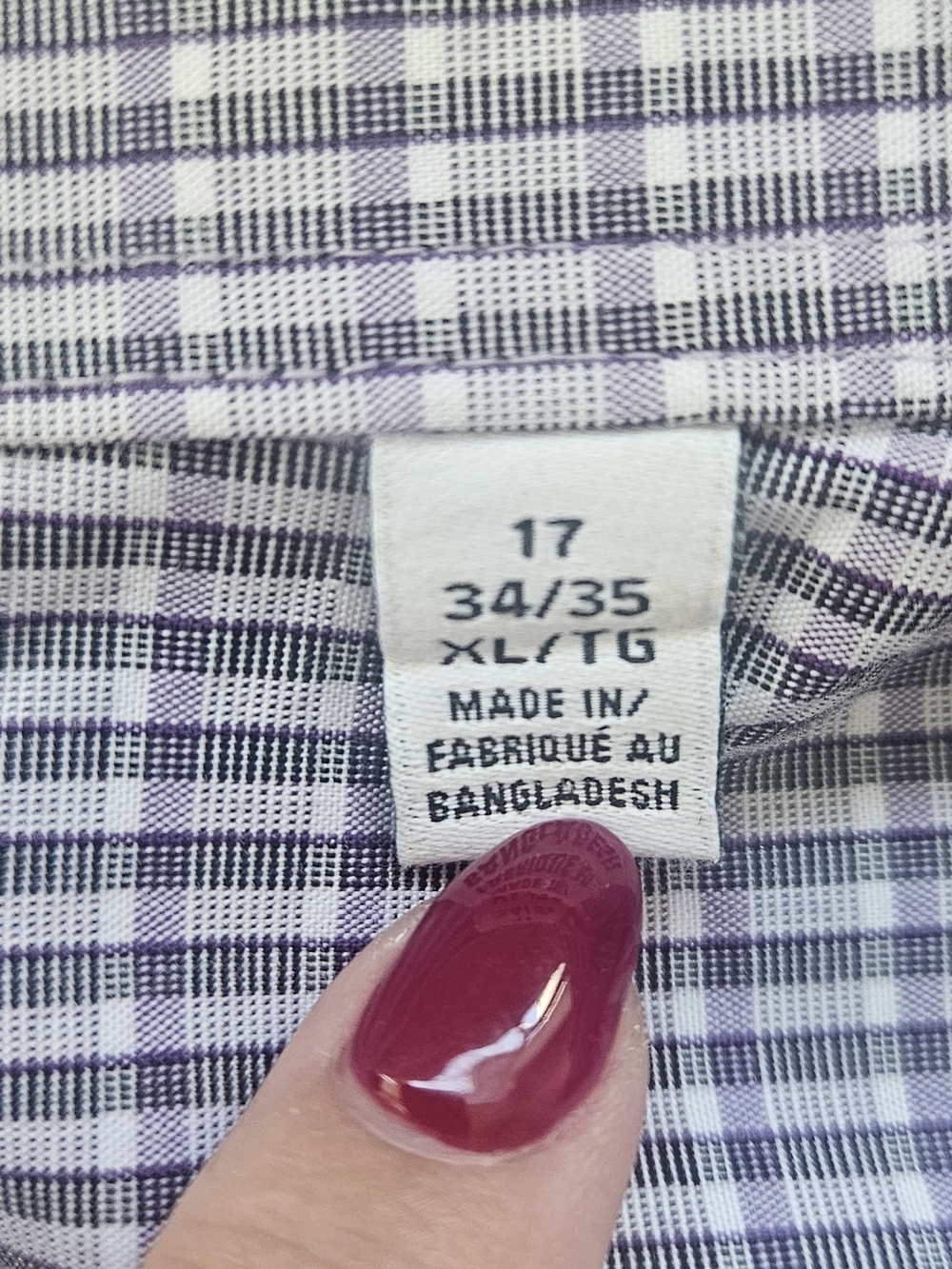 Calvin Klein Light Blue & White Micro-Check Dress Shirt - Picture 4 of 4